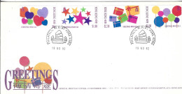 HONG KONG. N°707-10 De 1992 Sur Enveloppe 1er Jour. Timbres De Voeux. - FDC