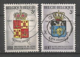 Belgie 1967 Univ. Luik En Gent  OCB  1433/1434 (0) - Gebruikt