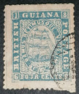 British Guiana 4 Cent 1860 Blue Used - Guyane Britannique (...-1966)
