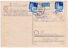 1949, Landpost Stpl. 16 MAPPERSHAIN über Schwalbach Auf Karte M. 2x5 Pf.  - Collections