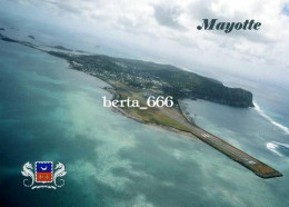 Mayotte Aerial View Runway New Postcard - Mayotte