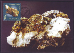 MAX 46 - 294 MINERALOGY, Mineral GOLD, Romania - Maximum Card - 2010 - Minerals