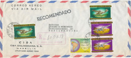 Colombia Registered Air Mail Cover Sent To Switzerland 26-11-1968 Topic Stamps - Colombia