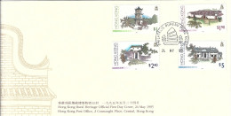 HONG KONG. N°766-9 De 1995 Sur Enveloppe 1er Jour. Patrimoine Rural. - FDC