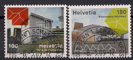 2009 Schweiz   Mi. 2112-13 FD-used   Zeitgenössische Architektur. - Used Stamps