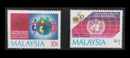 (ti) (MAL1995-1) MALAISIE MALAYSIA 1995 Anniversaire Nations Unies ONU Neufs Sans Charnières MNH ** Rm5 Yvert 583-84 - Malaysia (1964-...)