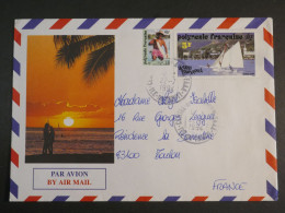 DM4  POLYNESIE   BELLE LETTRE   1994 A TOULON FRANCE +AFF.   INTERESSANT+ + - Cartas & Documentos
