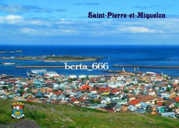 Saint Pierre And Miquelon Aerial View New Postcard - San Pedro Y Miquelón