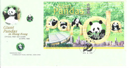 HONG KONG. BF 61 De 1999 Sur Enveloppe 1er Jour. Panda Géant. - Beren
