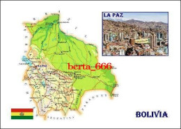 Bolivia Country Map New Postcard * Carte Geographique * Landkarte - Bolivië