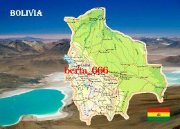 Bolivia Country Map New Postcard * Carte Geographique * Landkarte - Bolivien