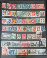 FRANCE 52 USED STAMPS WITH GOOD CANCELS - Oblitérés