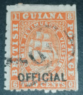 British Guiana 2 Cent 1875 Official Stamp - Guyane Britannique (...-1966)