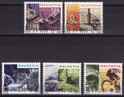 Schweiz: Satz SBK-Nr. 1000-1004 (Dauermarken, Tourismus 2000) ET-gestempelt - Used Stamps