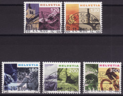 Schweiz: Satz SBK-Nr. 1000-1004 (Dauermarken, Tourismus 2000) ET-gestempelt - Usati