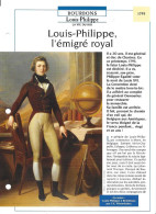 FICHE ATLAS: LOUIS PHILIPPE L'EMIGRE ROYAL -BOURBONS - Geschiedenis