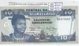 BILLETE SWAZILAND 10 EMALANGENI 2006 P-29c SIN CIRCULAR - Otros – Africa