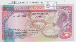 BILLETE ST. THOMAS Y PRINCIPE 500 DOBRAS 1993 P-63 SIN CIRCULAR - Autres - Afrique