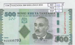 BILLETE TANZANIA 500 SHILLINGS 2010 P-40 SIN CIRCULAR - Andere - Afrika