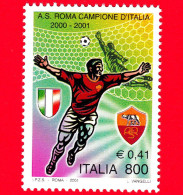 Nuovo - MNH - ITALIA - 2001 - Calcio - Roma Campione D'Italia 2000-2001 - Giocatore - 800 L. - 0,41 - 2001-10: Mint/hinged