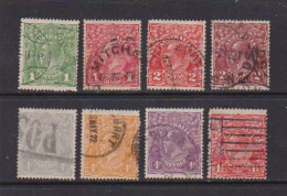 AUSTRALIA    King  George  V     8  Various  Stamps       USED - Gebruikt