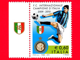 Nuovo - MNH - ITALIA - 2010 - Inter Campione D'Italia 2009-2010 - Giocatore Di Calcio - 0,60 - 2001-10:  Nuevos