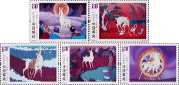 China MNH Stamp,2023 Animation Nine Color Deer,5v - Nuovi