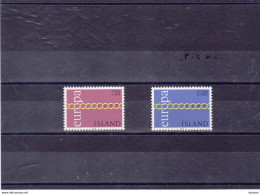 ISLANDE 1971 EUROPA Yvert 404-405, Michel 451-452 NEUF** MNH Cote 7 Euros - Unused Stamps