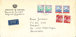 Yugoslavia Registered Cover Sent Air Mail To Denmark 31-10-1990 Topic Stamps (sent From The Embassy Of Portugal Belgrade - Storia Postale