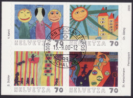 Schweiz: Satz SBK-Nr. 1006-1009 (Kinder-Zeichenwettbewerb 2000) ET-gestempelt - Usati