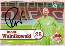 Fußball-Autogrammkarte AK Robert Wulnikowski Offenbacher Kickers 12-13 1. FC Union Berlin Rot-Weiss RW Essen Würzburg - Autógrafos