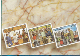 Norway 1984 Card With Imprinted Stamps Work In Posten  Maximum Card  Unused - Cartas & Documentos