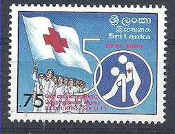 1986 Ceylan SRI LANKA 742** Croix-rouge - Sri Lanka (Ceylon) (1948-...)