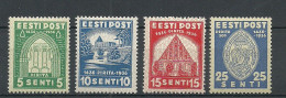 Estland Estonia Estonie 1936 Kloster Pirita Nonnery Michel 120 - 123 MNH - Abbayes & Monastères