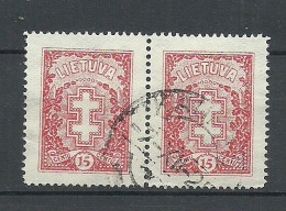 LITAUEN Lithuania 1926/27 O KAUNAS Michel 272 As Pair - Litauen