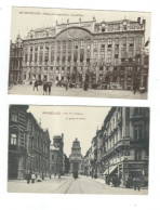 2 POSTCARDS BRUSSELS    GRAND PLACE  /RUE DE LA REGENCE - Lanen, Boulevards