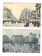 2 POSTCARDS BRUSSELS    PLACE ROGIER BOULEVARD APPROACH - Avenues, Boulevards