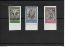 LUXEMBOURG 1992 Sculptures, Mascarons Yvert 1249-1251, Michel 1299-1301 NEUF** MNH Cote 6,50 Euros - Ungebraucht