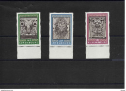 LUXEMBOURG 1992 Sculptures, Mascarons Yvert 1249-1251, Michel 1299-1301 NEUF** MNH Cote 6,50 Euros - Unused Stamps
