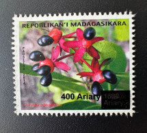 Madagascar Madagaskar 2023 Fleur Flower Blüte Ouratea Flore Flora Overprinted Surchargé Aufdruck Overprint MNH ** - Madagascar (1960-...)