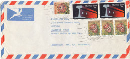 South Africa RSA Air Mail Cover Sent To USA 1-11-1978 Topic Stamps - Luftpost