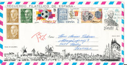 Spain Underpaid Air Mail Cover Sent To Denmark Palma De Mallorca 3-9-1985 With A Lot Of Stamps - Storia Postale