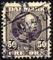 DÄNEMARK 51 O, 1905, 50 ø Dkl`lila, Pracht, Mi. 50.- - Used Stamps