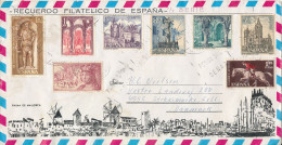 Spain Air Mail Cover Sent To Denmark Palma De Mallorca With A Lot Of Stamps - Cartas & Documentos