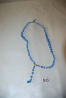 C213 Bijou - Collier De Perles Bleues Des Mers - Colliers/Chaînes