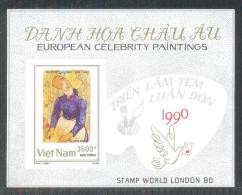 Vietnam Viet Nam MNH Imperf Souvenir Sheet 1990 : World Stamp Exhibition / Art Painting Of Van Gogh (Ms588B) - Vietnam