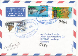 Mexico Registered Air Mail Cover Sent To Germany 15-1-1998 - México