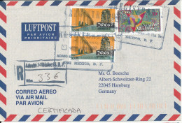 Mexico Registered Air Mail Cover Sent To Germany 10-2-1997 - México