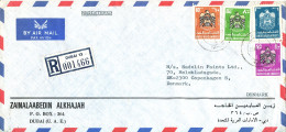 UAE Dubai Registered Air Mail Cover Sent To Denmark 21-12-1979 - Dubai