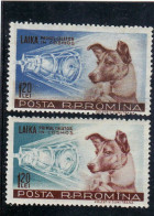 LAIKA THE FIRST TRAVELER IN SPACE 1957  MI.Nr.1684/85 ,MNH, ROMANIA - Neufs